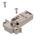 CLIP ответная планка, прям., 0 мм, цинк, на саморезы, Регулировка по высоте: эксцентрик, для узких алюминиевых рамок