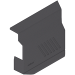 Малый поворотный подъемник AVENTOS HK-S, заглушка для силового механизма, рифленый, лев. (темно-серый)