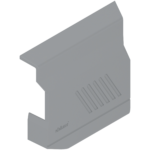 Малый поворотный подъемник AVENTOS HK-S, заглушка для силового механизма, рифленый, лев. (светло-серый)