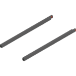 MERIVOBOX продольный релинг, НД=450 мм, левый/правый Орион серый, матовый