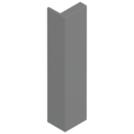 Заглушка для MERIVOBOX, высота E, симметричная/ индиум серый матовый