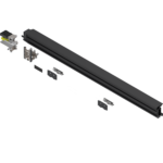 Двухдверная конструкция, ходовой профиль (Комплект), для внутренняя ширина конструкции: 1200 мм, лев.