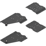 Соединитель дверного модуля (комплект), для конструкции без цоколя, для толщина стенок дверного модуля от 18 до 19 мм, сталь, на саморезы