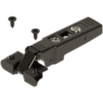 CLIP top петля для алюминиевых рамок 95°, накладная, без пружины, чашка петли: на шурупы, (Петля в закрытом состоянии)