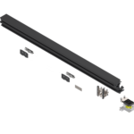 Двухдверная конструкция, ходовой профиль (Комплект), для внутренняя ширина конструкции: 1200 мм, прав.