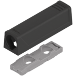 Держатель TIP-ON для дверей, короткий вариант, прям., саморезы