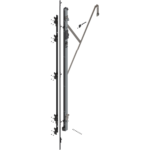 Однодверная конструкция, несущий шарнирный профиль (Комплект), с TIP-ON, лев.