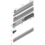Двухдверная конструкция, направляющая дверного модуля (Комплект), НД=675 мм, прав.