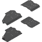 Соединитель дверного модуля (комплект), для конструкции без цоколя, для толщина стенок дверного модуля от 18 до 19 мм, сталь, на саморезы