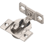 Петля COMPACT, 1 3/8" или больше", 107°, с пружиной, ответная планка: на саморезы, чашка петли: на шурупы