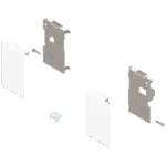 LEGRABOX, держатель фасада, высота M, для внутренних ящиков, левый/правый, включая все загл., белый шёлк Белый шелк, матовый
