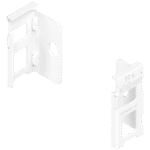 LEGRABOX держатель задней стенки из ДСП, высота N (80 мм), левый/правый Белый шелк, матовый