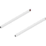 MERIVOBOX продольный релинг, НД=400 мм, левый/правый Белый шелк, матовый