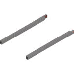 MERIVOBOX продольный релинг, НД=350 мм, левый/правый индиум серый матовый