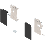 LEGRABOX держатель фасада, установлено с помощью дистанционной проставки на саморезах, для внутренних ящиков, левый/правый, для LEGRABOX pure Карбоновый черный, матовый