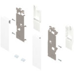 LEGRABOX держатель фасада, высота C, для выс. внутр. ящика с релингом, левый/правый Белый шелк, матовый