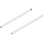 MERIVOBOX продольный релинг, НД=550 мм, левый/правый Белый шелк, матовый