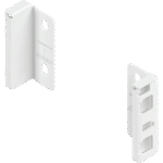 MERIVOBOX держатели для задней стенки из ДСП, высота M (108 мм), левый/правый Белый шелк, матовый