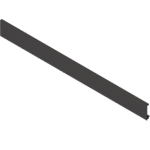 LEGRABOX передняя панель, внутренний ящик и внутренняя галерея с поперечным релингом, ШК=1200 мм, под раскрой Карбоновый черный, матовый