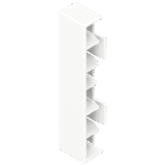 заглушки для держателей задней стенки, высота М, , симметрич. Белый шелк, матовый