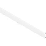 Передняя панель, для внутренних ящиков и внутренних галерей с поперечным релингом, до ШК=1200 мм, под раскрой, без паза, для высот "M" и "C" с релингом 1043 мм, белый шёлк (на шурупы) Белый шелк, матовый