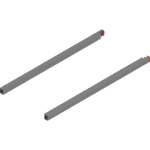 MERIVOBOX продольный релинг, НД=450 мм, левый/правый индиум серый, матовый (Копировать)